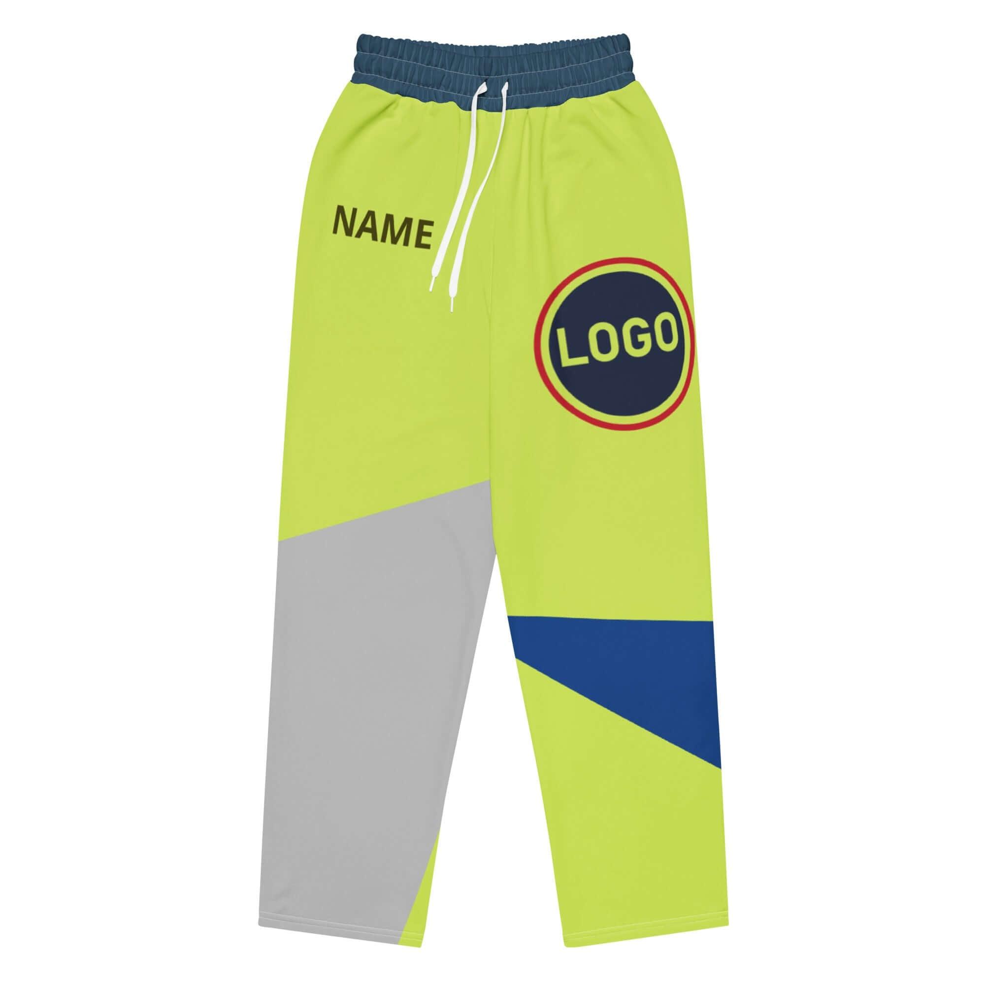 Personalisierte gelbe Jogginghose mit individuellem Logo und Namenszug