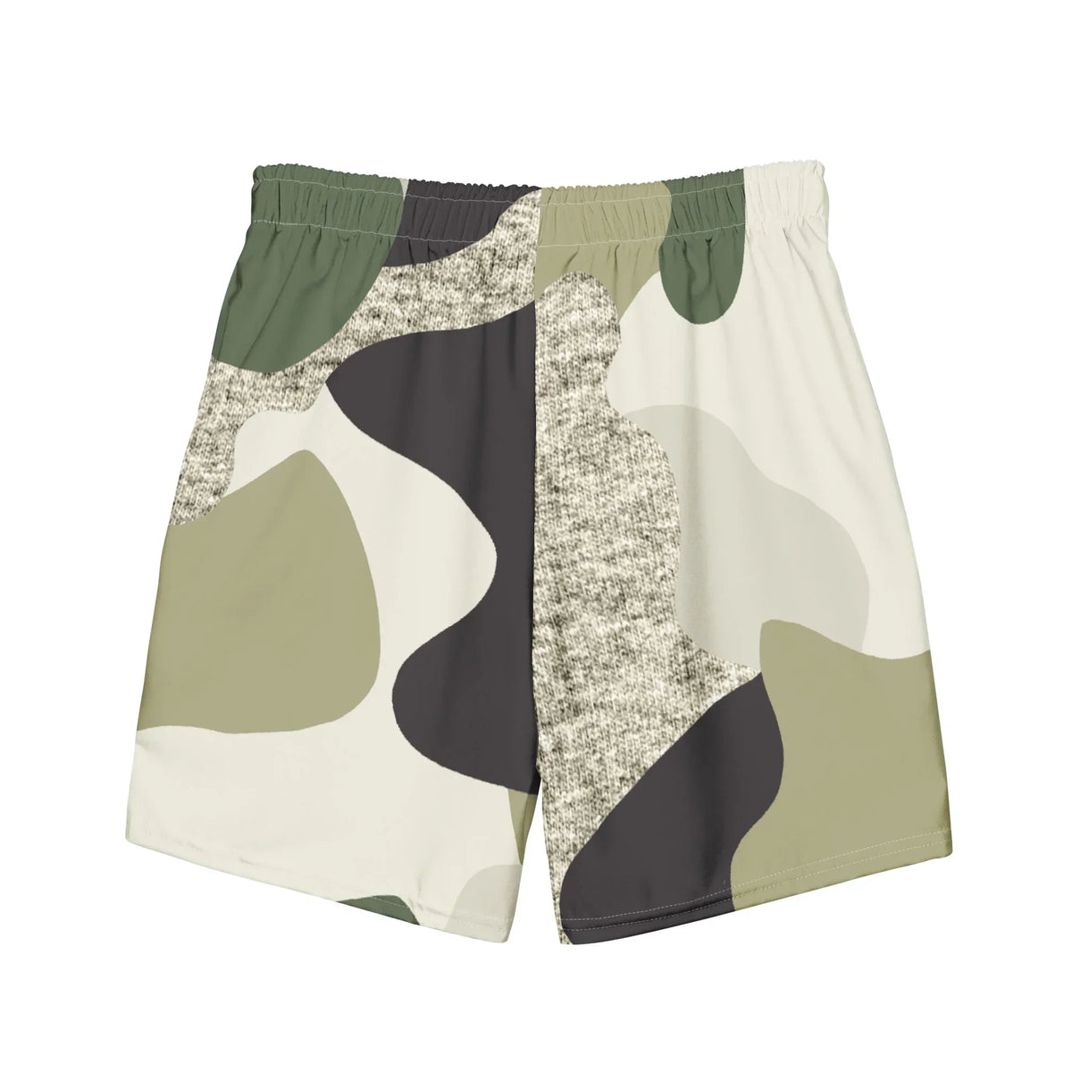 CREWILD Badeshorts mit modernem Camouflage-Muster in Grün-, Grau- und Beigetönen