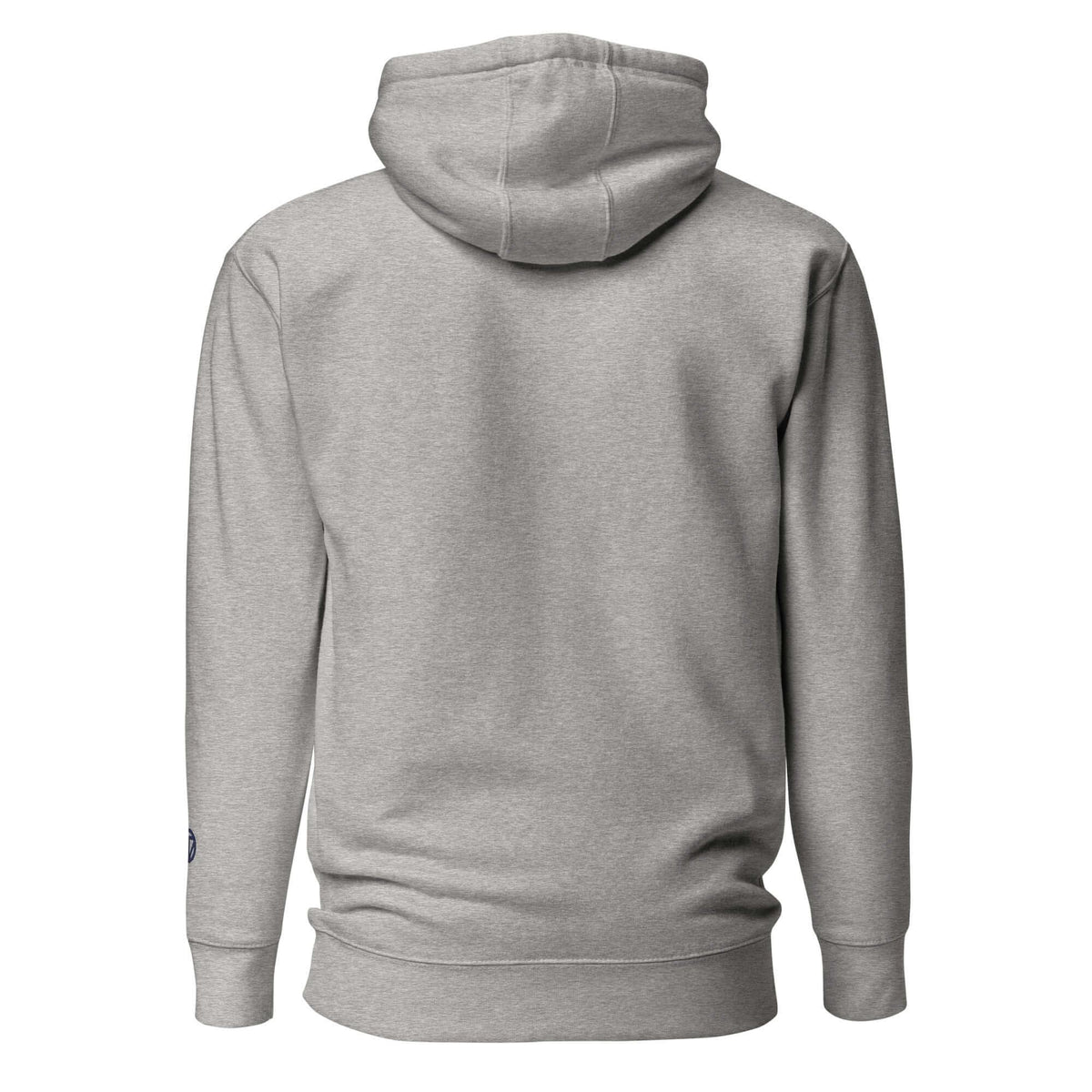Rückansicht des grauen CREWILD Hoodies für Unisex