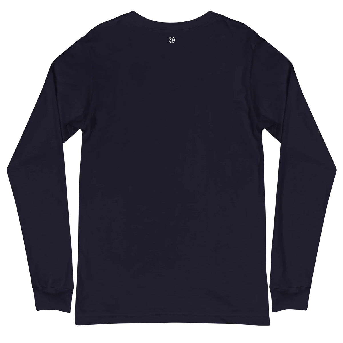 Rückansicht des CREWILD Langarmshirts in Navy Blau für Unisex