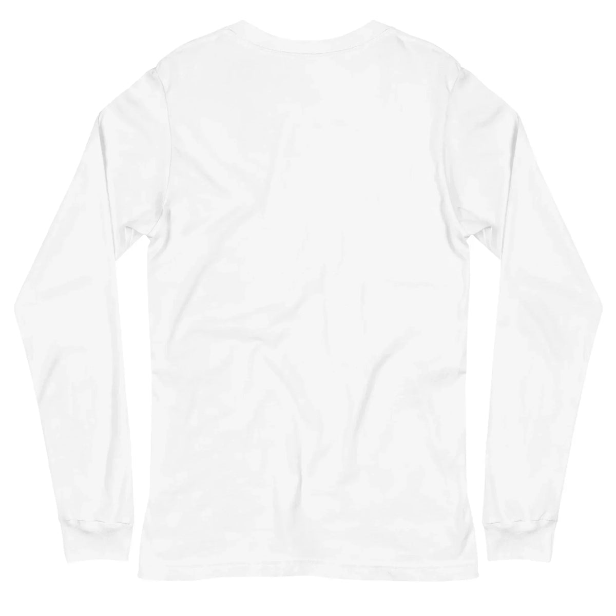 Rückseite eines weißen Langarm T-Shirts für Damen von CREWILD