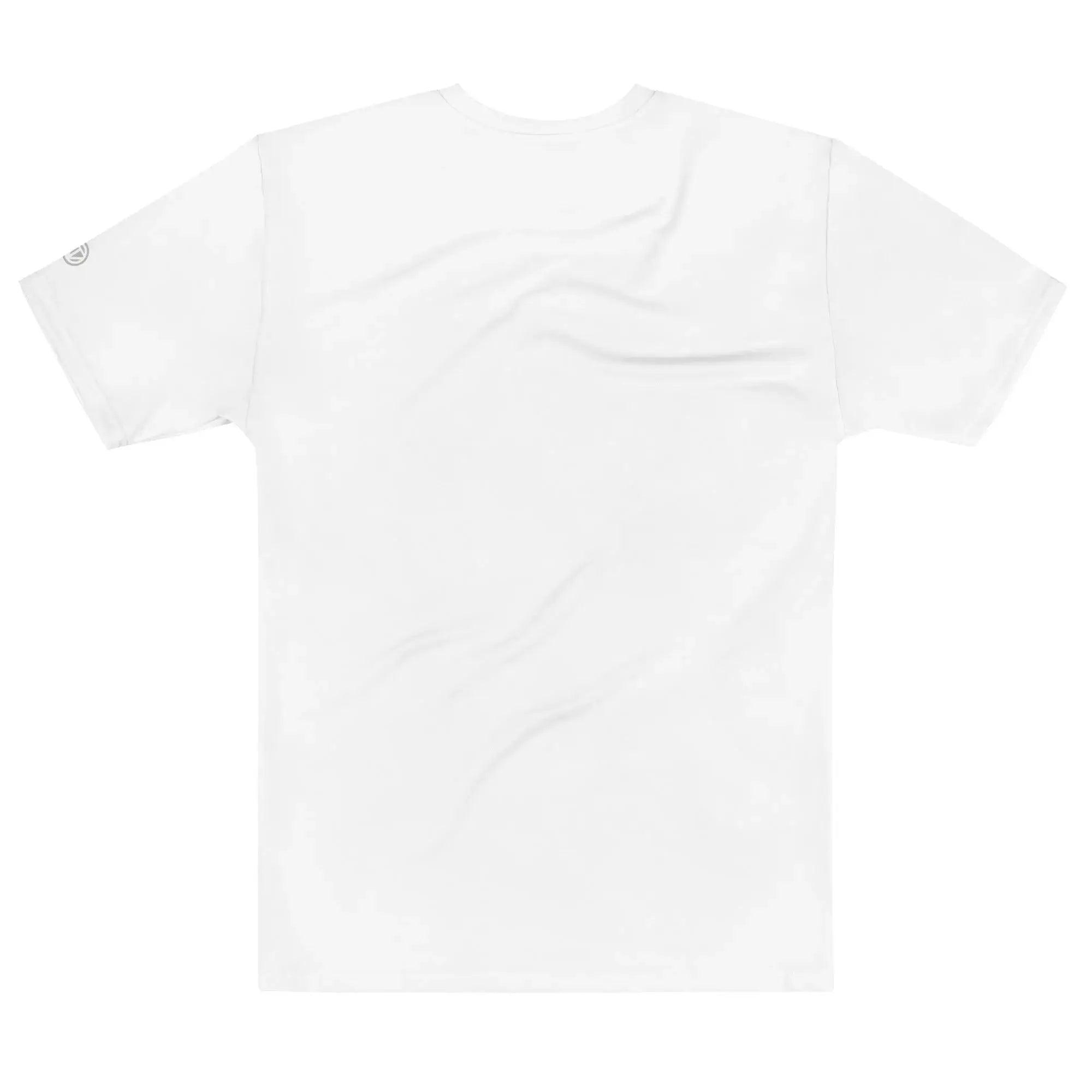 VIBES Premium T-Shirt Rückenansicht, weiß, dezentes Logo auf Ärmel, Unisex Basic