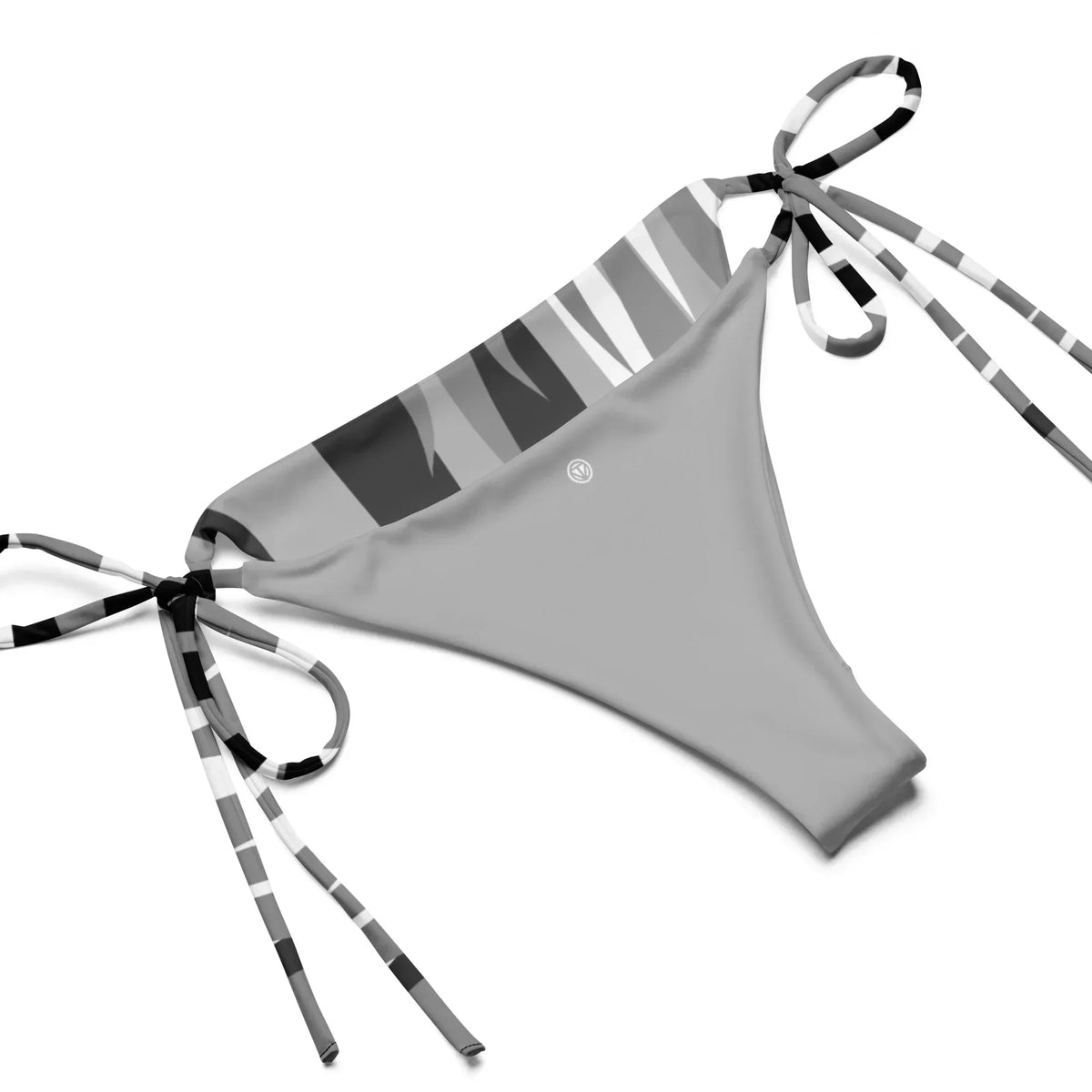 Grauer CREWILD Schnür-Bikini mit Tigerprint-Muster an den Seiten