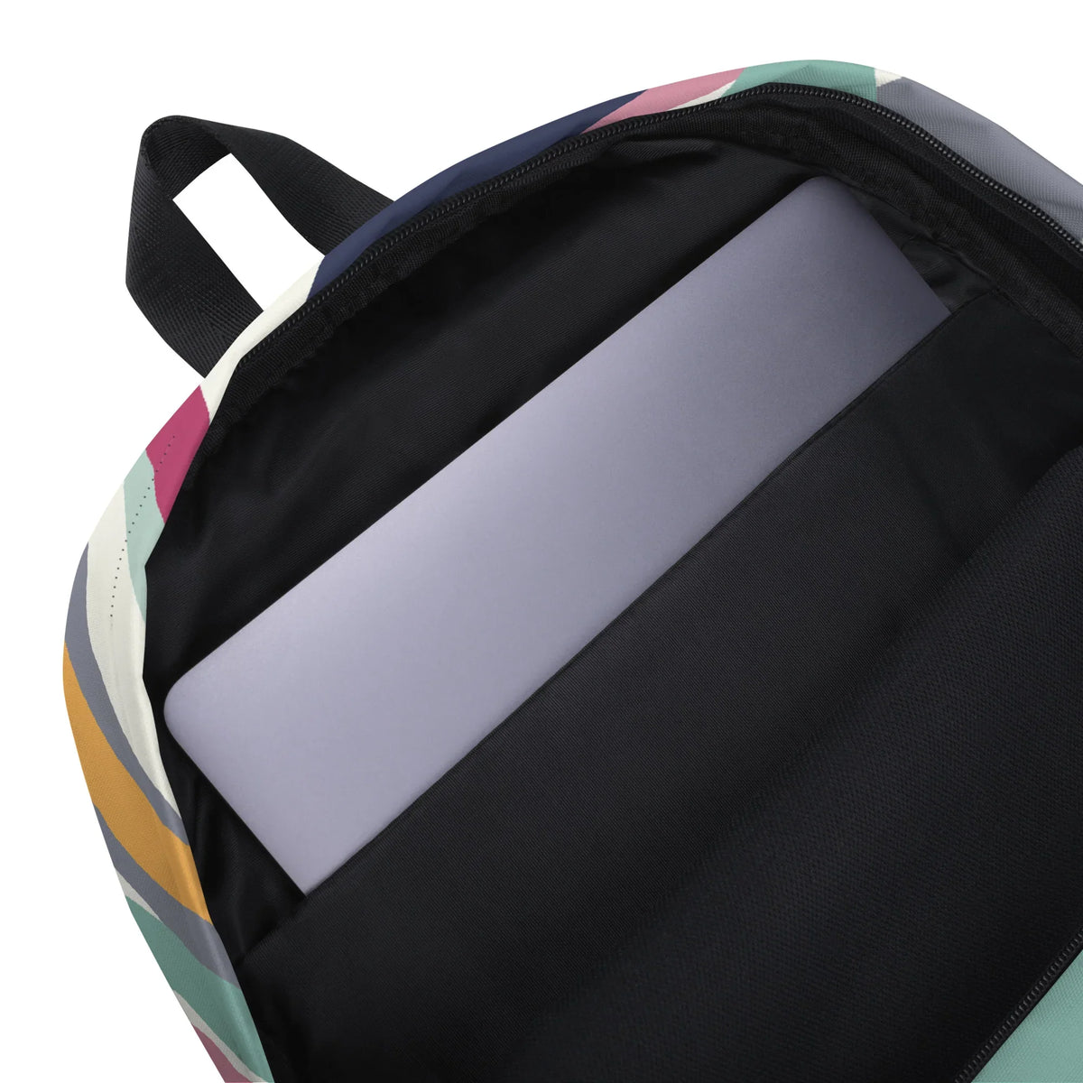 Innenansicht des CREWILD Rucksacks COLORS mit Laptopfach