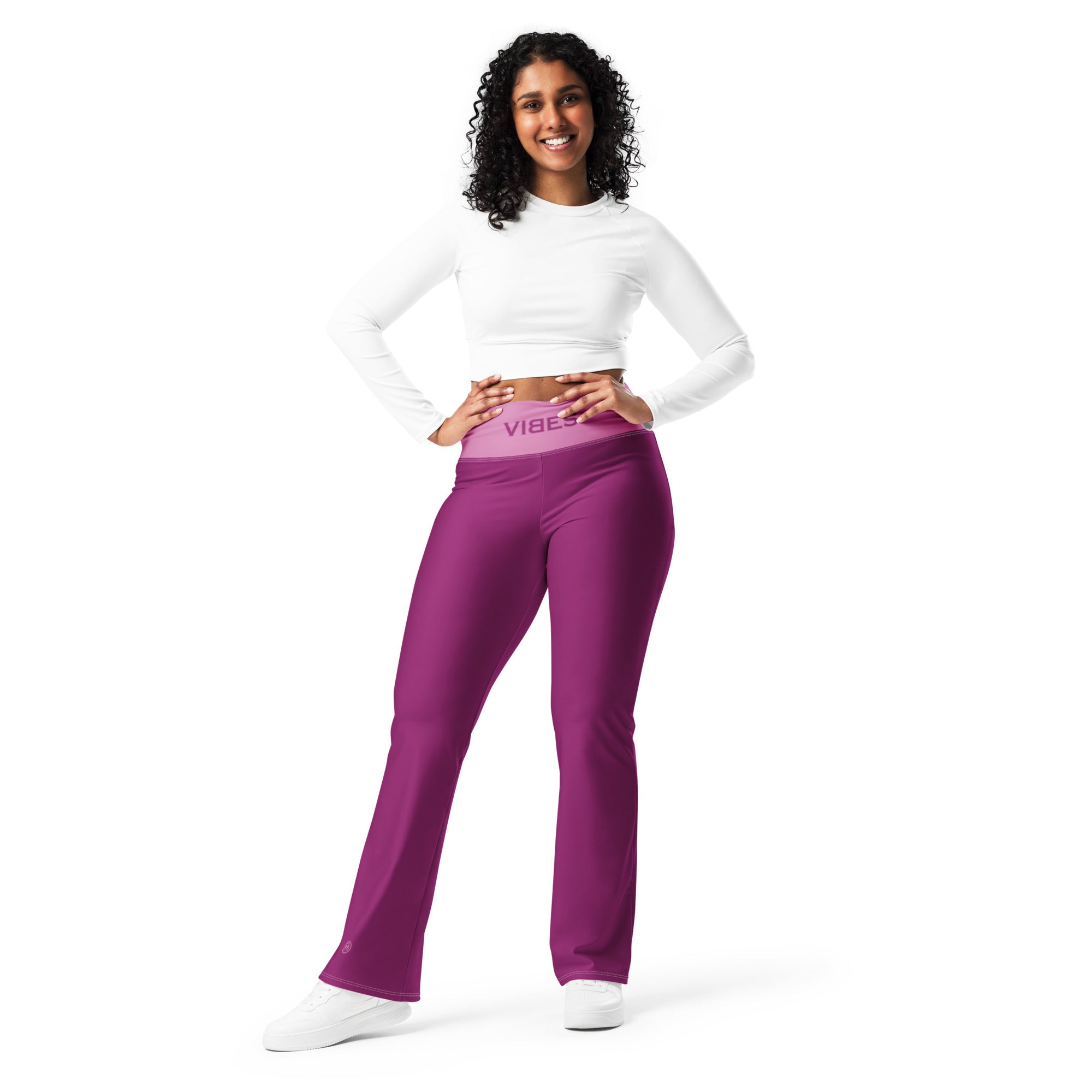 TOV Leggings mit Schlag | VIBES (Pink) - Time Of Vibes
