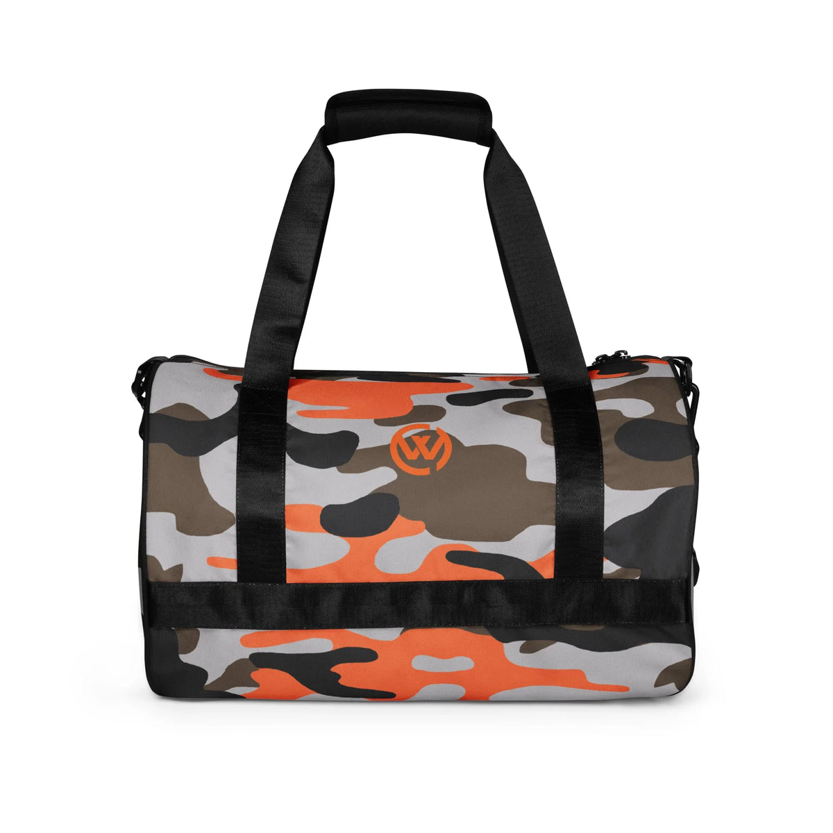 CREWILD Sporttasche im modernen Camouflage-Design in Grau, Schwarz und Orange
