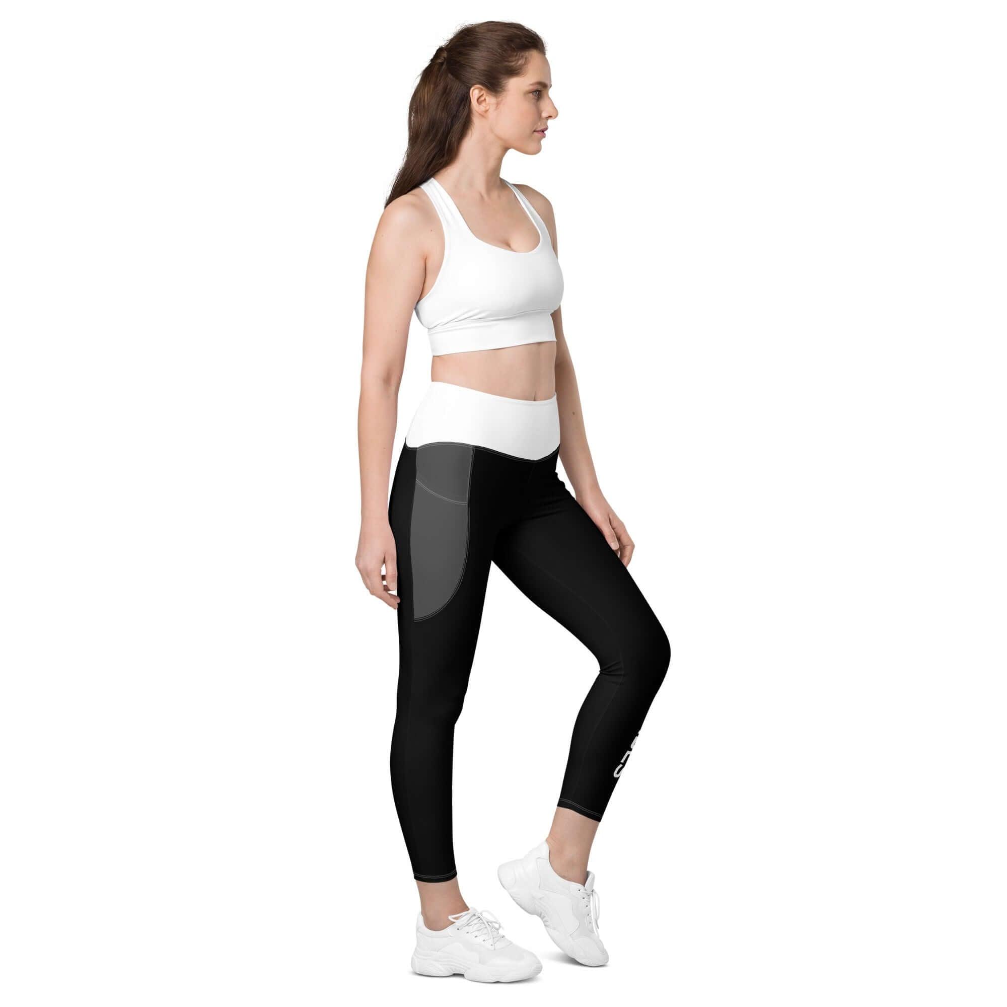 VIBES Leggings mit Taschen (Schwarz/Weiß) - Time Of Vibes
