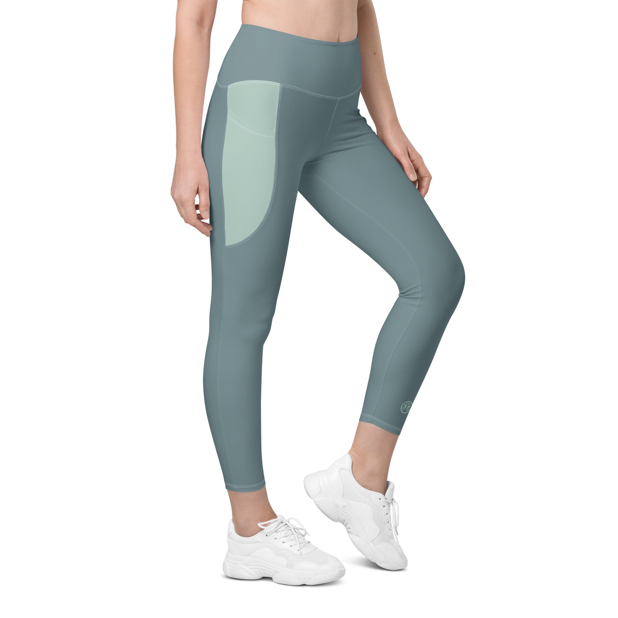 TOV Leggins mit Taschen (Graublau/Türkis) - Time Of Vibes