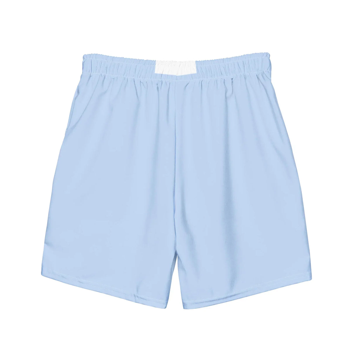 Hellblaue CREWILD Badeshorts mit elastischem Bund vor weißem Hintergrund