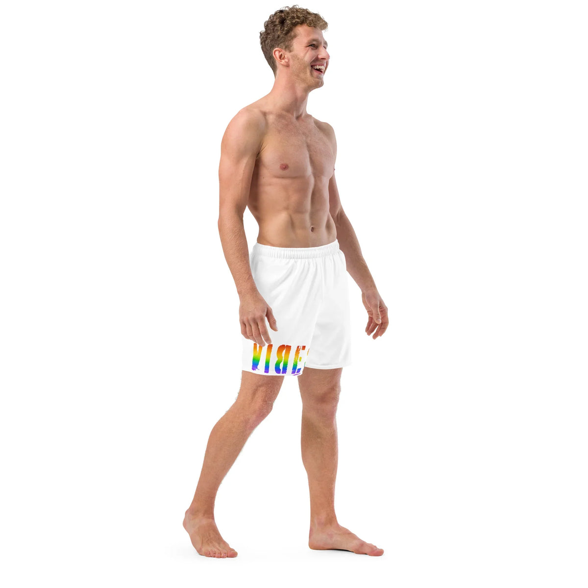 TOV Badeshorts VIBES II LGBTQ (Weiß) - Time Of Vibes