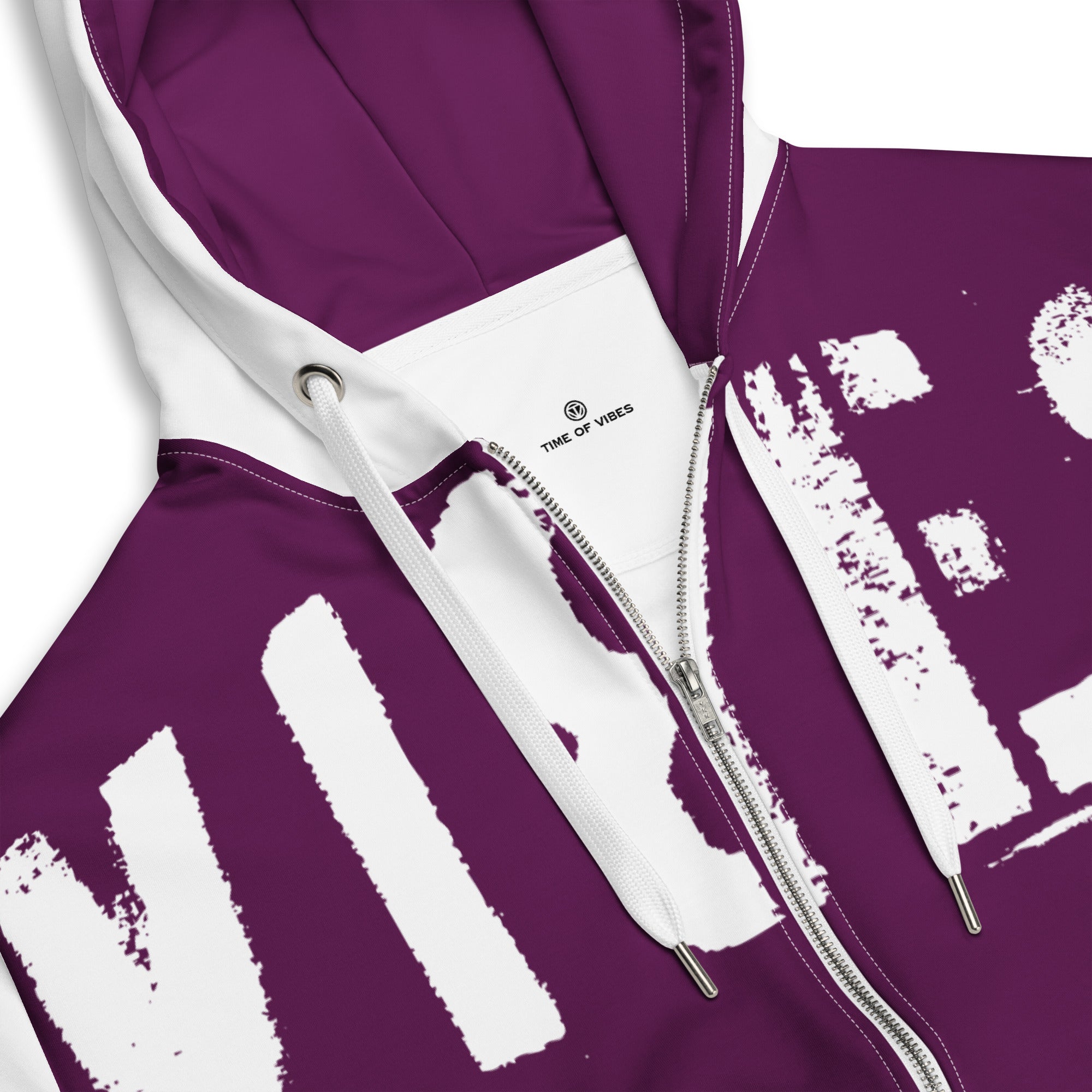 TOV Zip-Hoodie | VIBES II (Lila/Weiß) * Unisex - Time Of Vibes