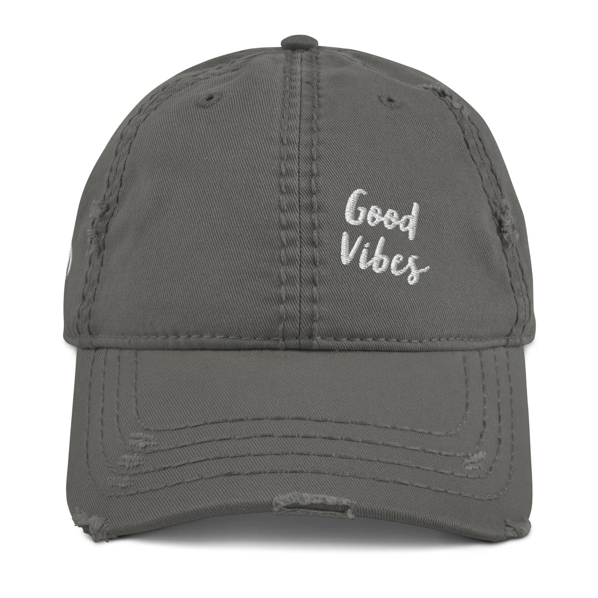 Graue CREWILD Baseball Cap im Used-Look mit weißem &
