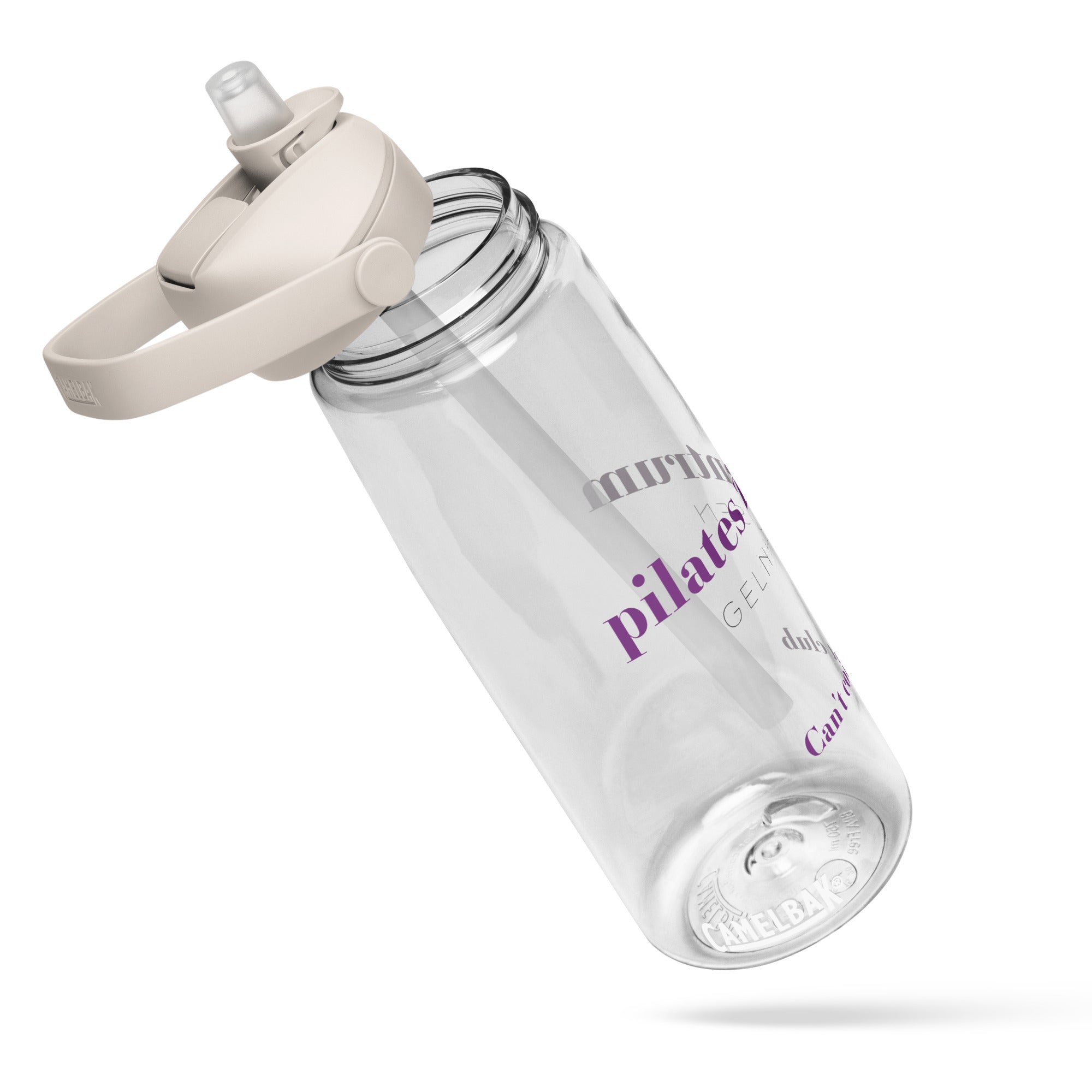 PILATES ZENTRUM Wasserflasche mit umklappbarem Trinkhalm - Time Of Vibes