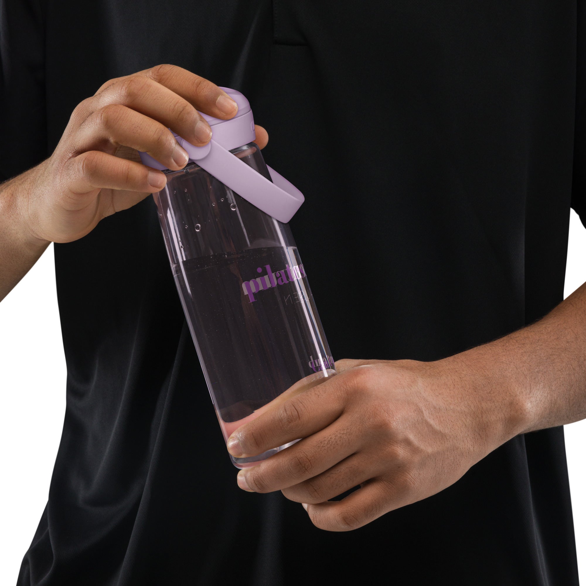 PILATES ZENTRUM Wasserflasche mit umklappbarem Trinkhalm - Time Of Vibes