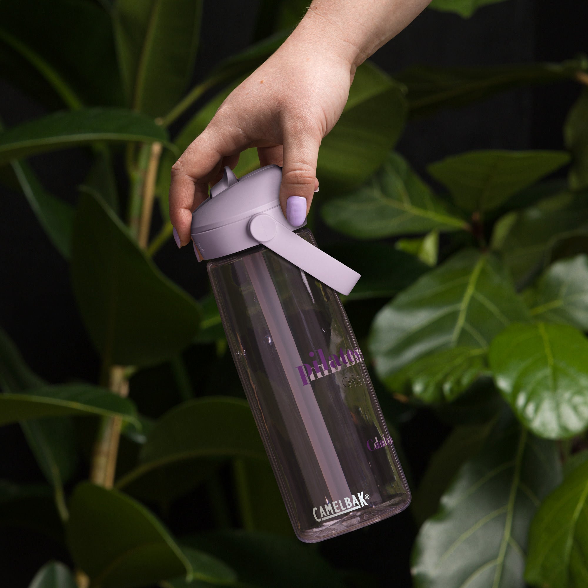 PILATES ZENTRUM Wasserflasche mit umklappbarem Trinkhalm - Time Of Vibes