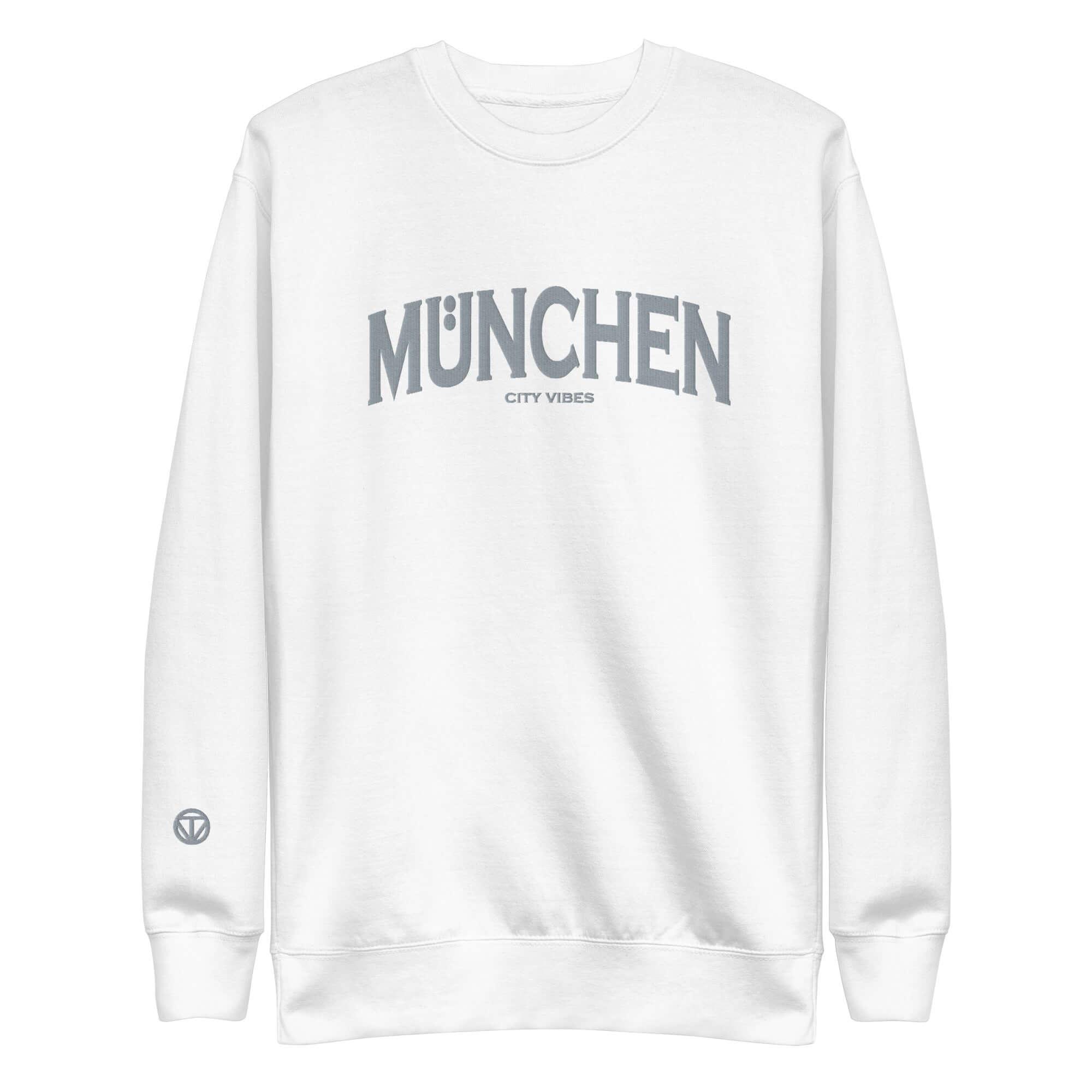 Weißes Sweatshirt mit grauem Aufdruck &