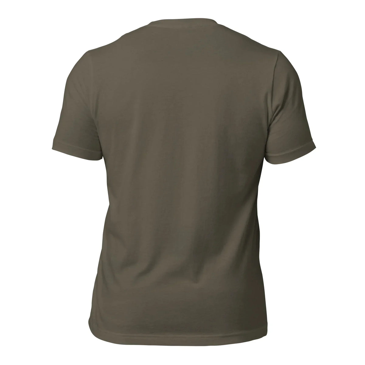 Rückseite eines braunen Unisex T-Shirts von CREWILD