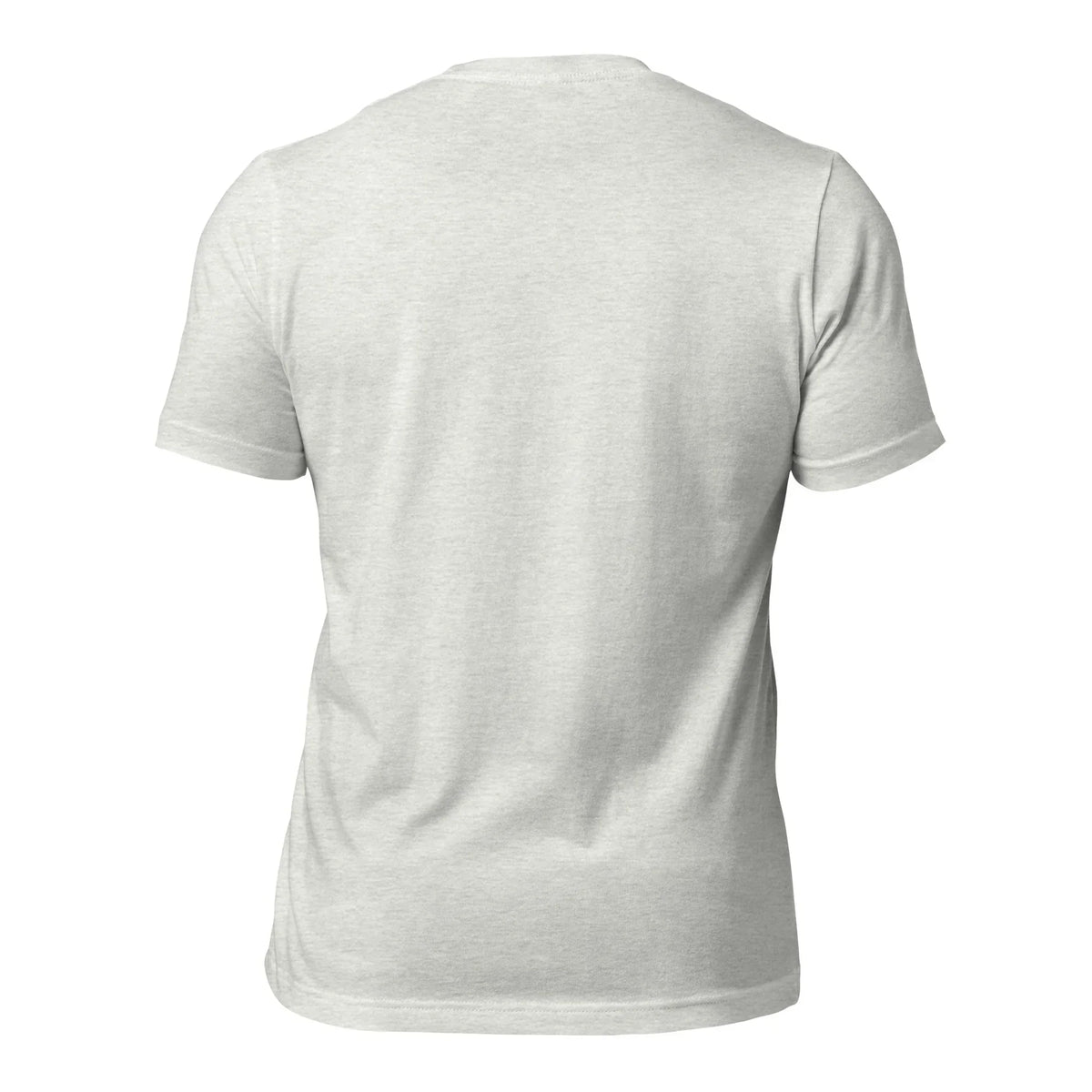 Rückansicht eines weißen Unisex T-Shirts von CREWILD