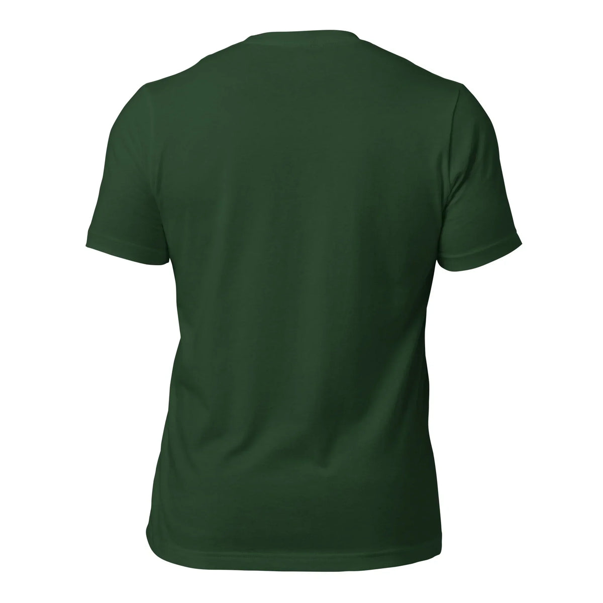 Rückseite eines dunkelgrünen Unisex T-Shirts von CREWILD