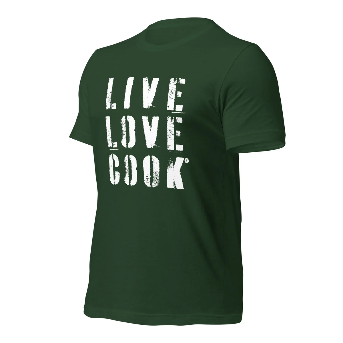 Dunkelgrünes CREWILD Unisex T-Shirt mit weißem &