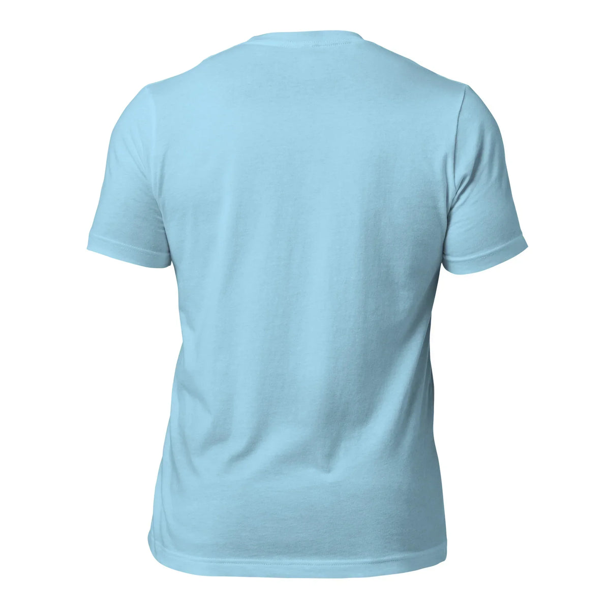 Rückseite eines hellblauen Unisex T-Shirts von CREWILD