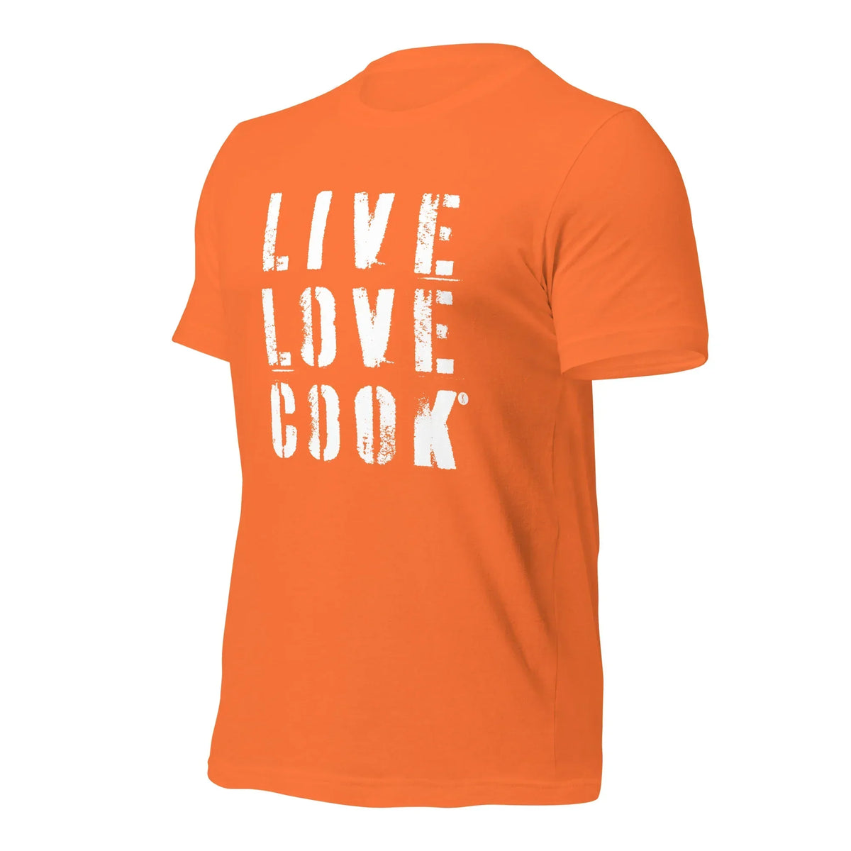 Orangefarbenes CREWILD Unisex T-Shirt mit weißem Aufdruck &