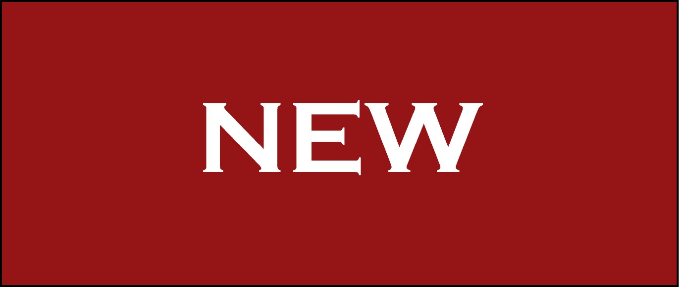 Rotes Banner mit weißem Text NEW, neues Produkt, Kategorie Neuheiten