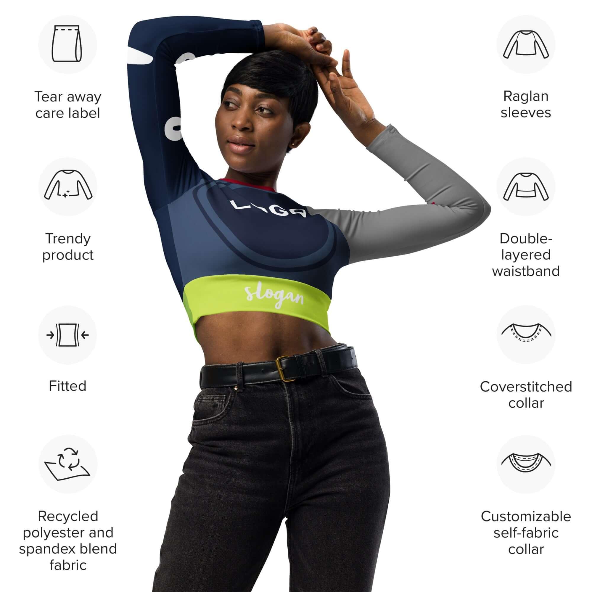 TOV Langarm Crop-Top * Damen - Time Of Vibes