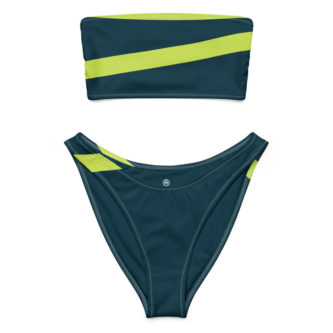 VIBES Bandeau-Bikini STRIPE (Blau) - Time Of Vibes