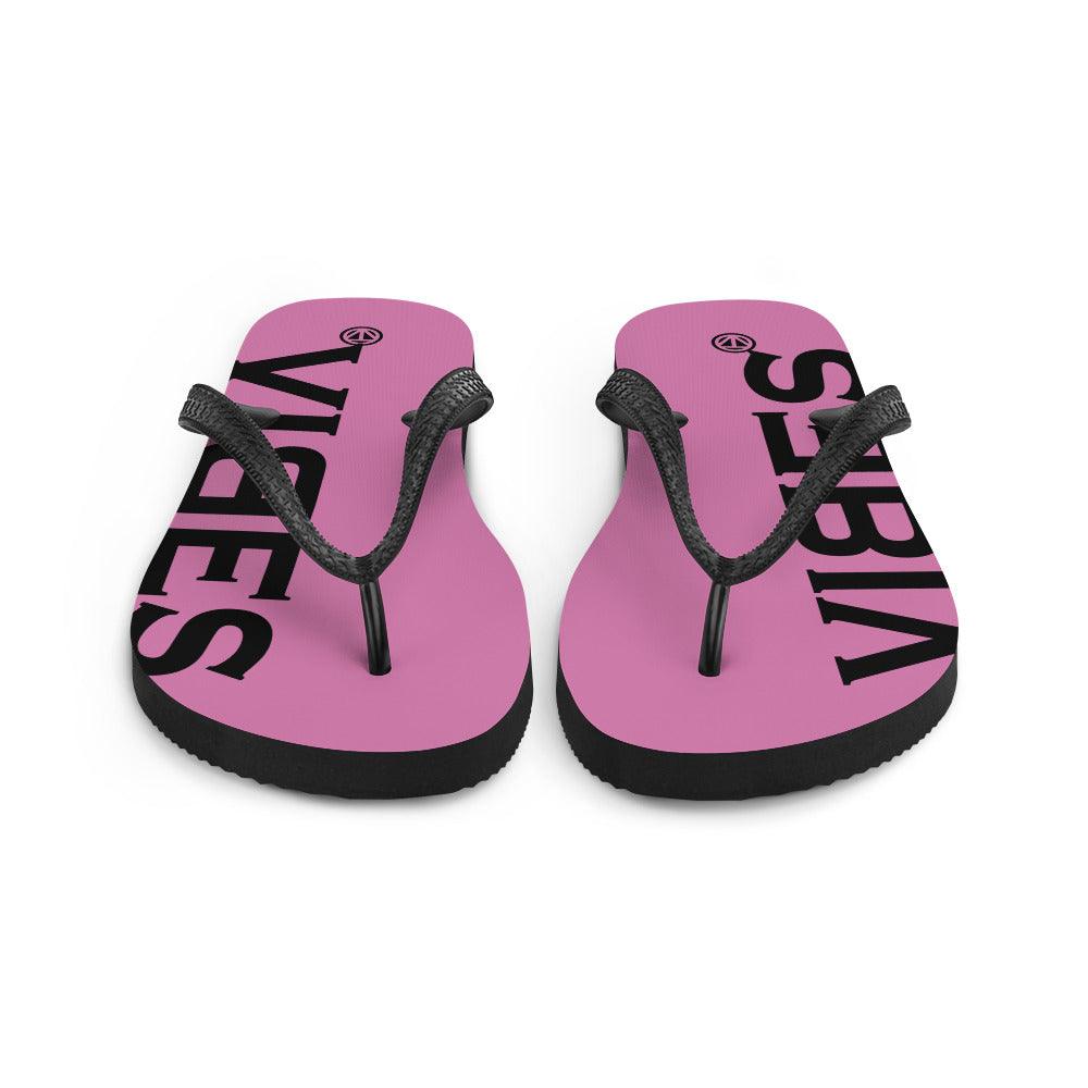Pink Flip-Flops mit schwarzem &