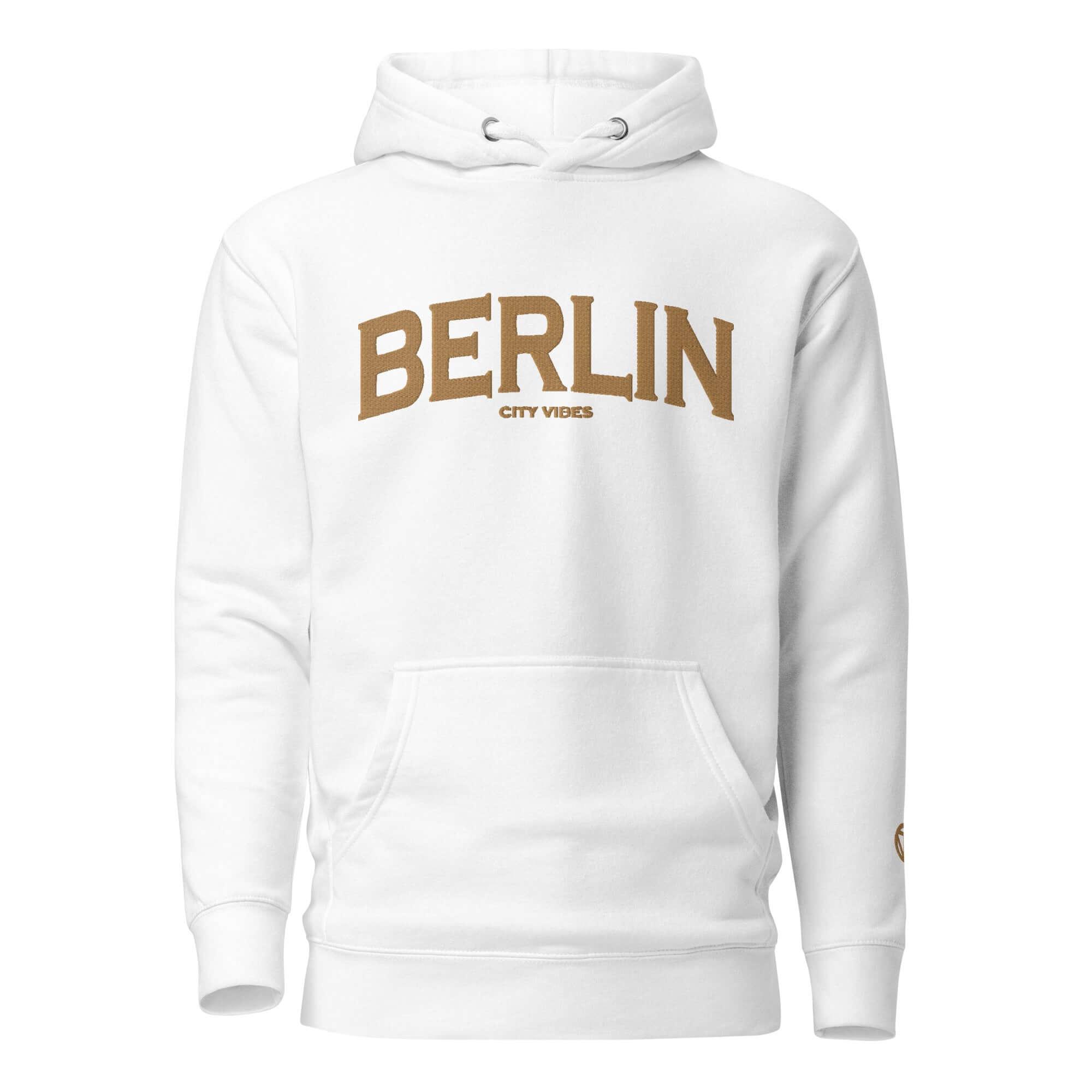 VIBES Hoodie City | BERLIN (Weiß/Gold) * Unisex - Time Of Vibes