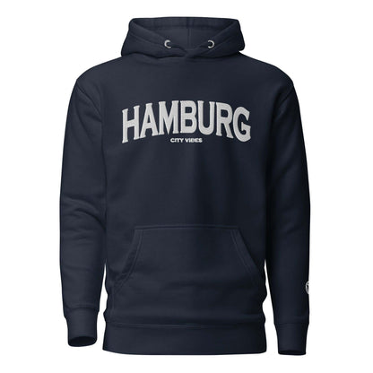 VIBES Hoodie City | HAMBURG (Blau/Weiß) * Unisex - Time Of Vibes