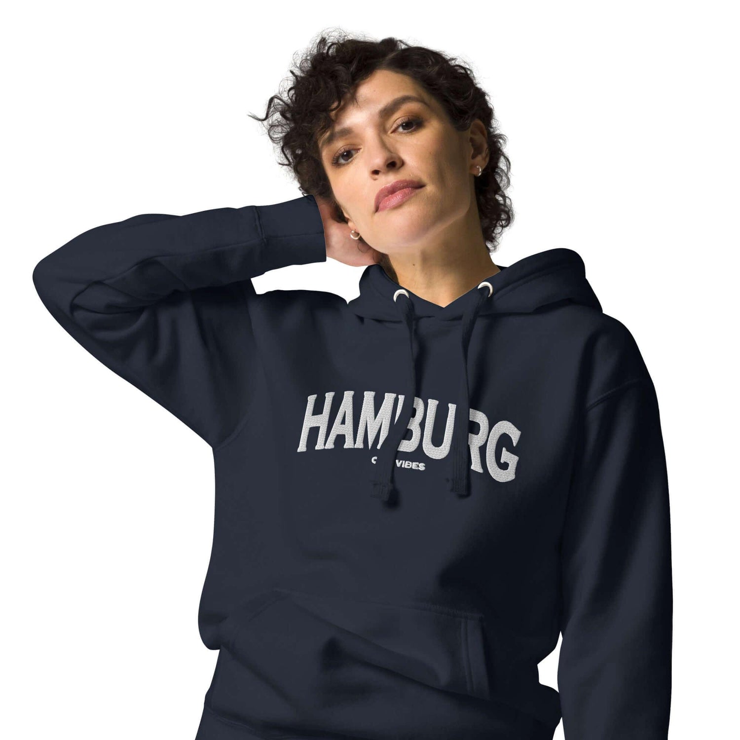 VIBES Hoodie City | HAMBURG (Blau/Weiß) * Unisex - Time Of Vibes