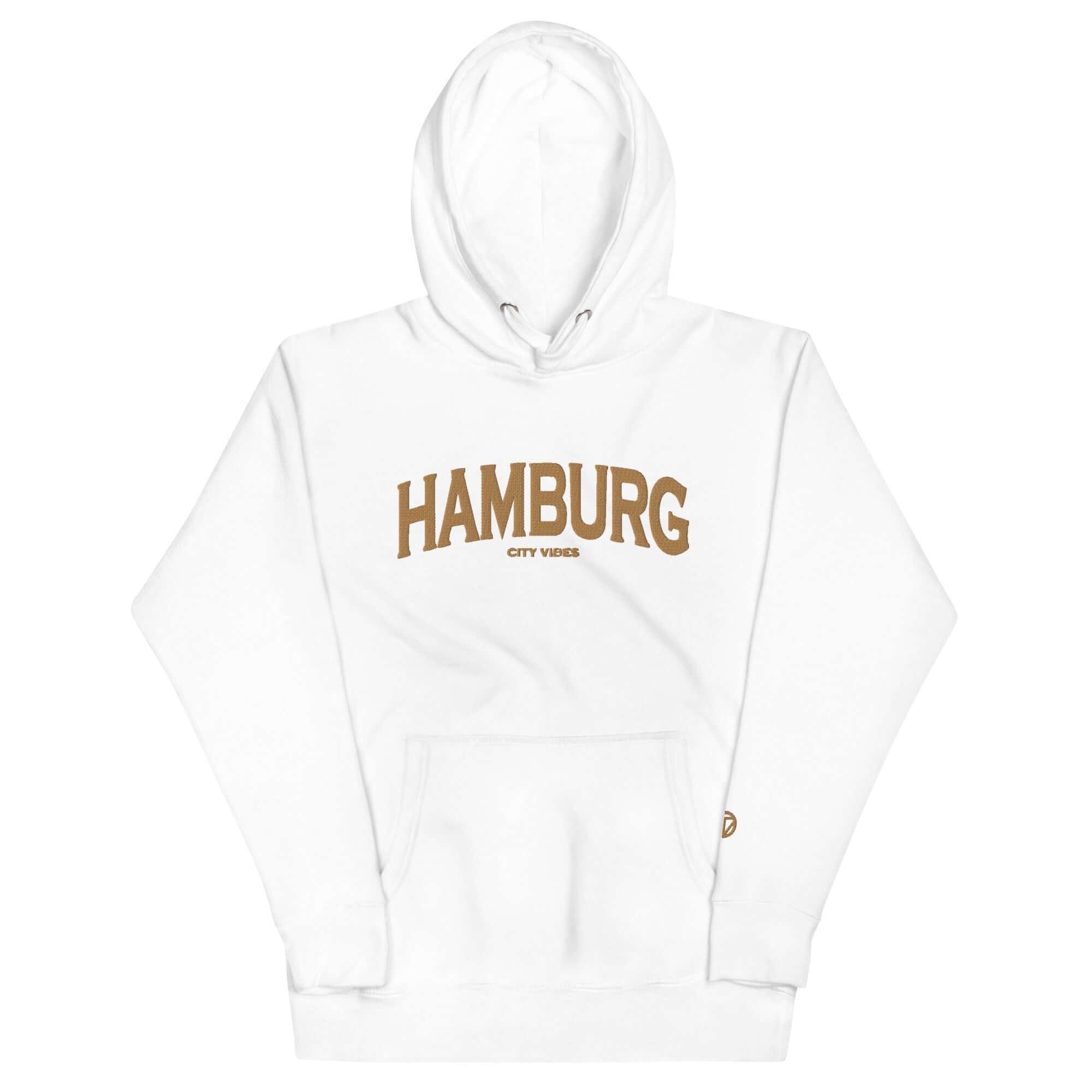 VIBES Hoodie City | HAMBURG (Weiß/Gold) * Unisex - Time Of Vibes