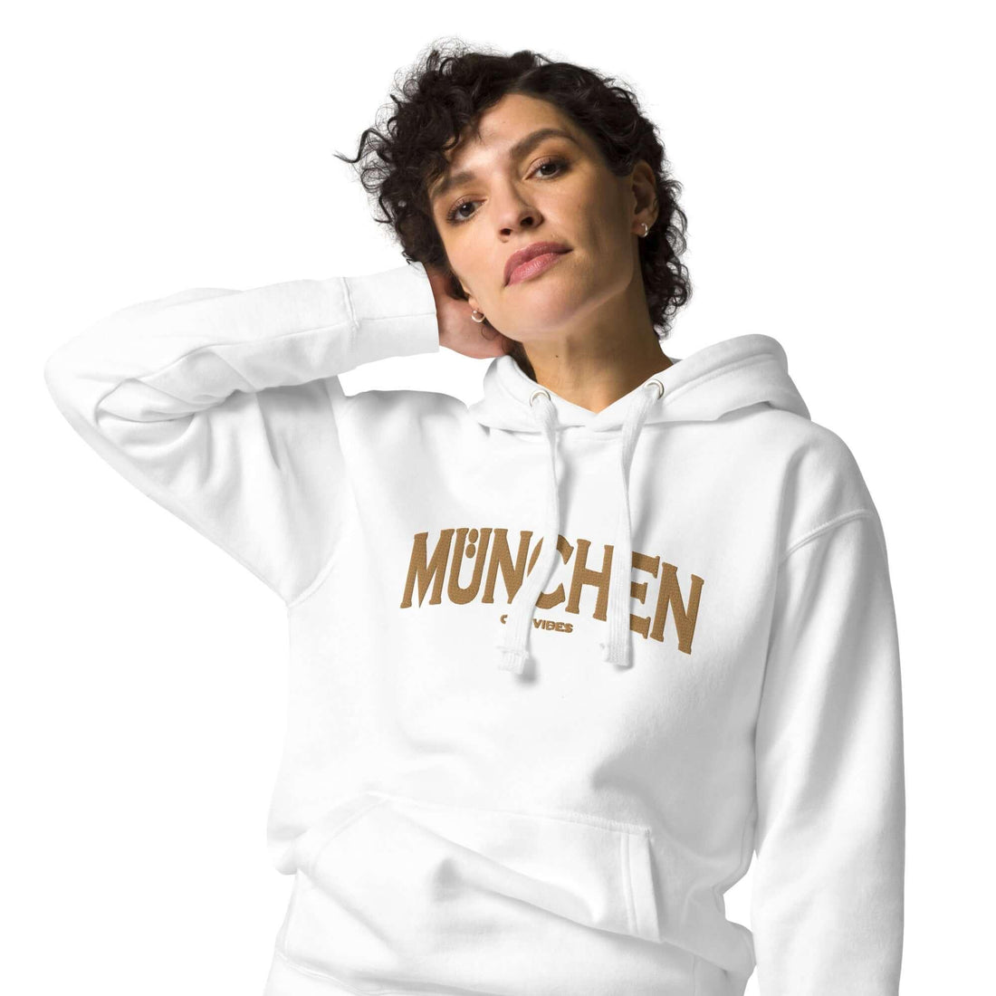 VIBES Hoodie City | MÜNCHEN (Weiß/Gold) * Unisex - Time Of Vibes
