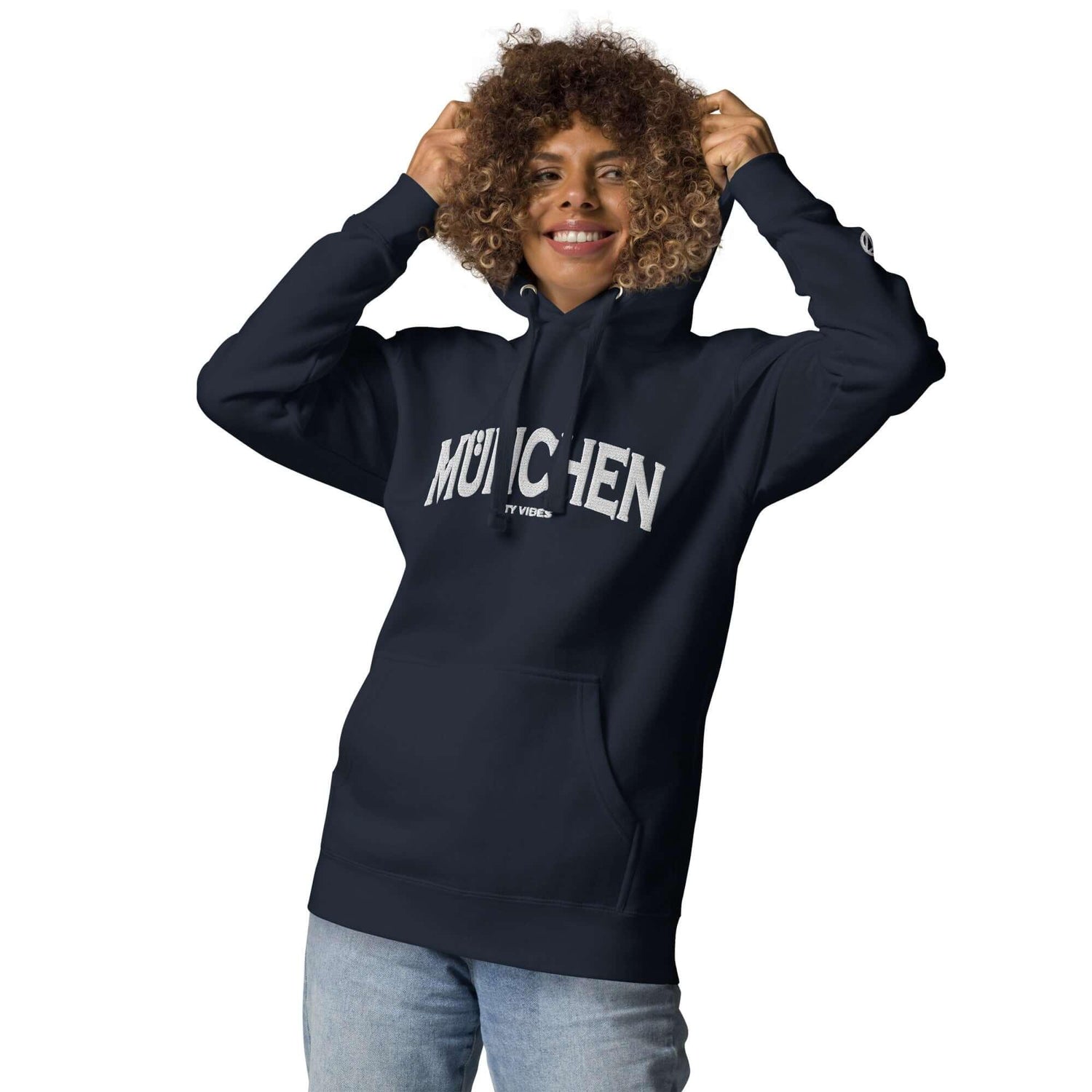 VIBES Hoodie City | MÜNCHEN (Navy/Weiß) * Unisex - Time Of Vibes