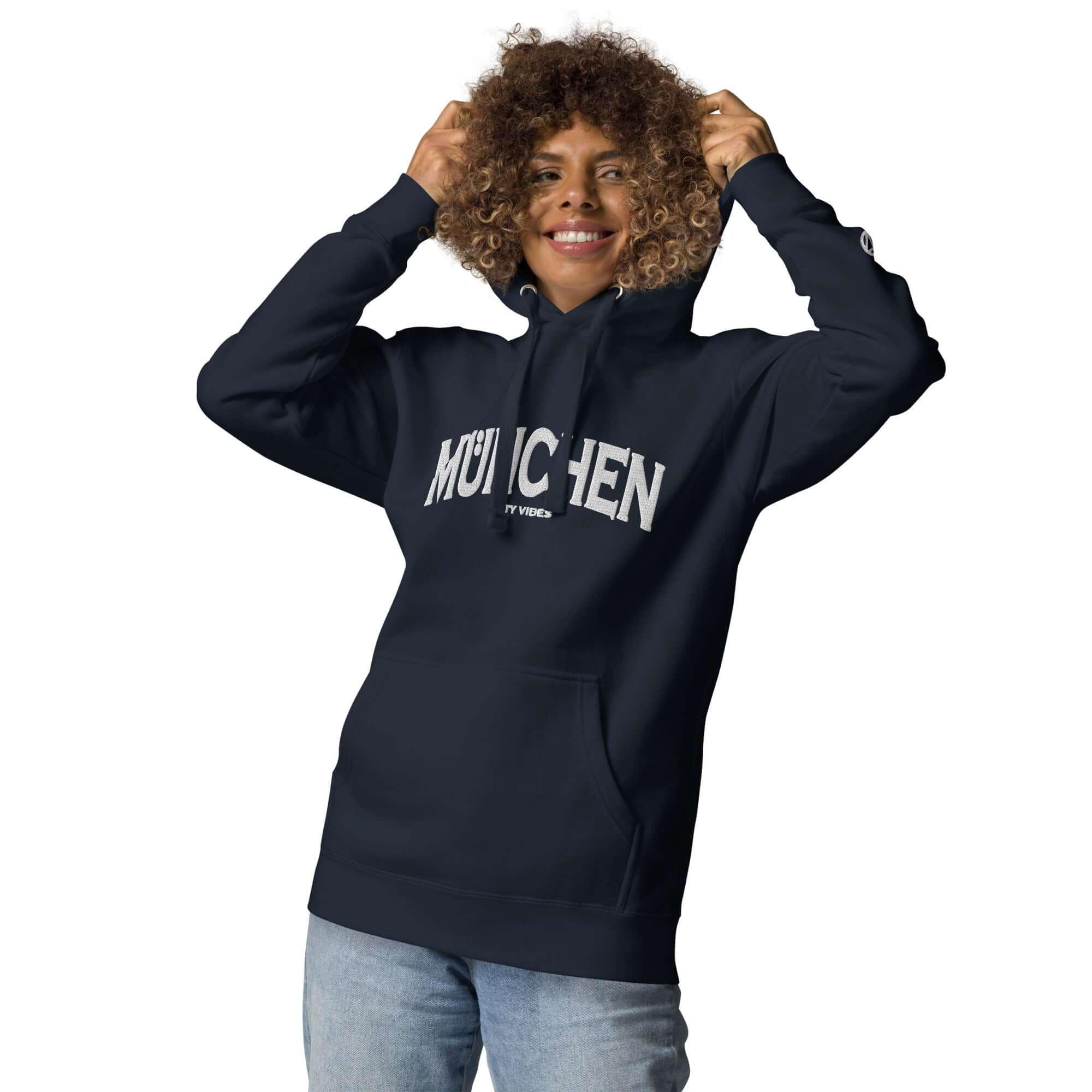 VIBES Hoodie City | MÜNCHEN (Navy/Weiß) * Unisex - Time Of Vibes