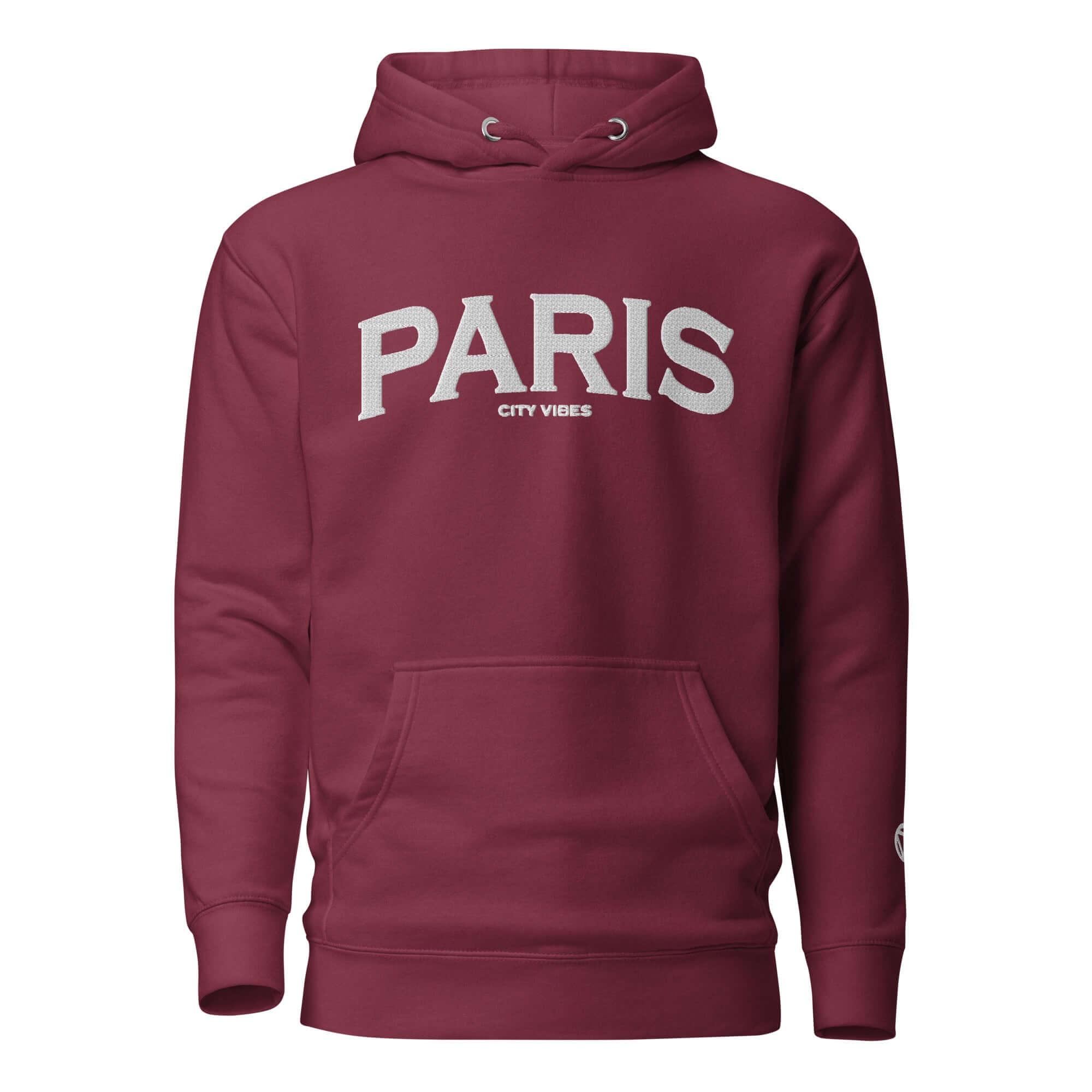 VIBES Hoodie City | PARIS (Rot/Weiß) * Unisex - Time Of Vibes