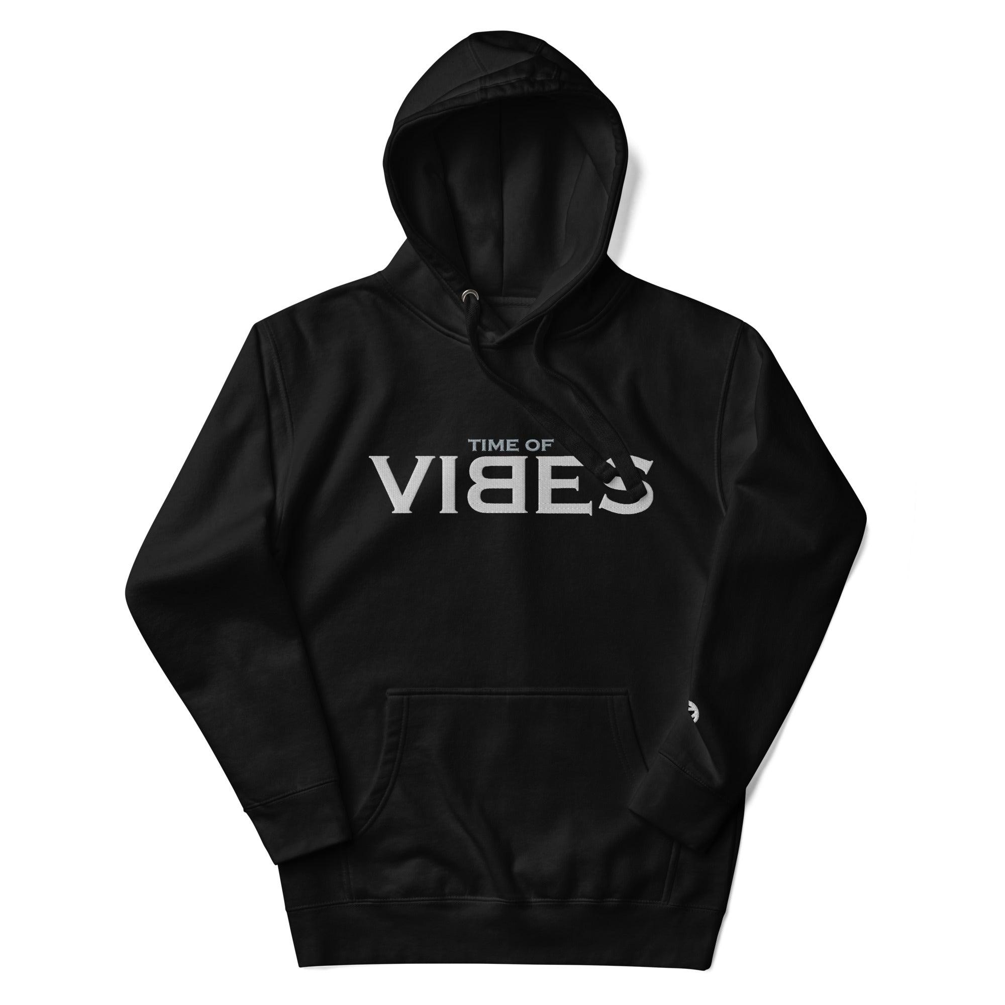 Schwarzer Hoodie mit weißem &