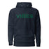 Dunkelblauer Hoodie mit grüner &