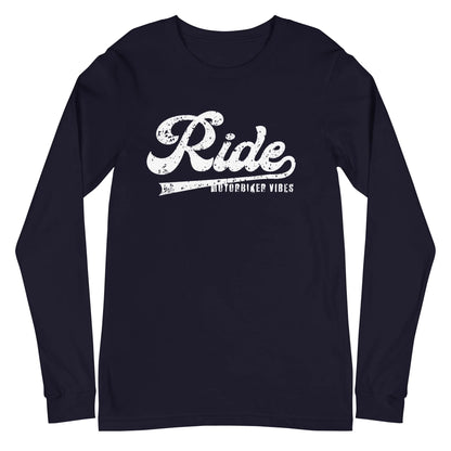 VIBES Langarmshirt | RIDE (Navy/Weiß) * Unisex - Time Of Vibes