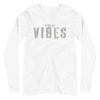 VIBES Langarmshirt TOV (Weiß/Grau) * Unisex - Time Of Vibes
