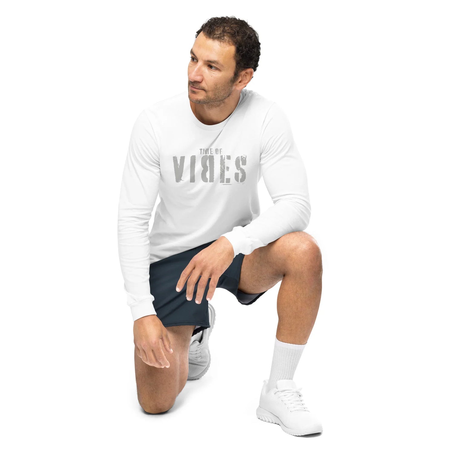 VIBES Langarmshirt TOV (Weiß/Grau) * Unisex - Time Of Vibes