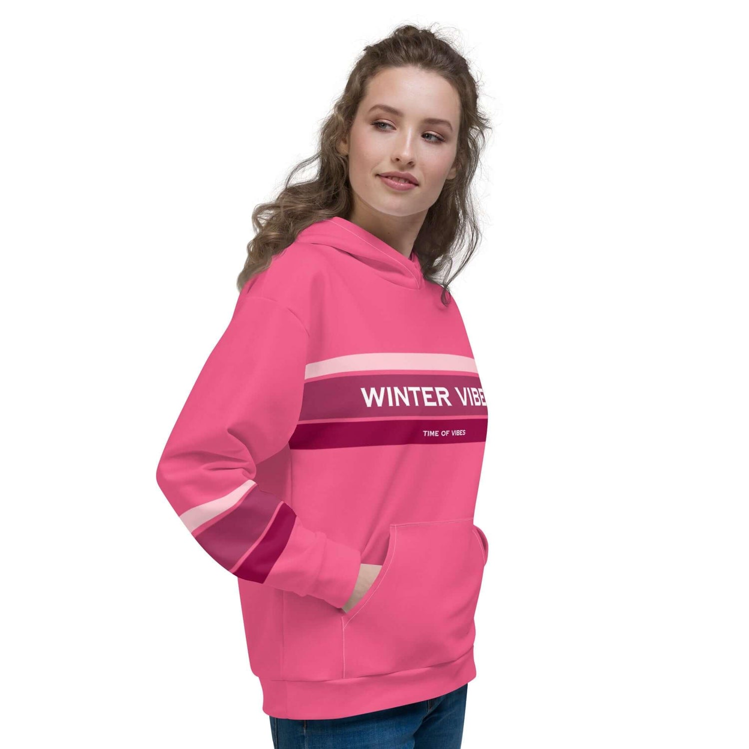 VIBES Premium Hoodie | WINTER (Pink) * Unisex - Time Of Vibes