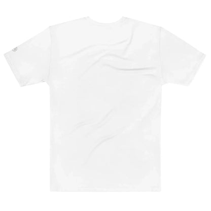 VIBES Premium T-Shirt Rückenansicht, weiß, dezentes Logo auf Ärmel, Unisex Basic