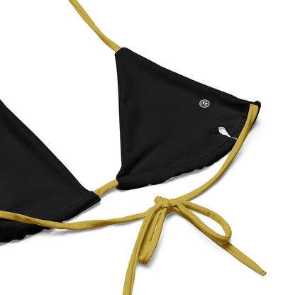 VIBES Schnür-Bikini WAVES (Schwarz-Gold) - Time Of Vibes