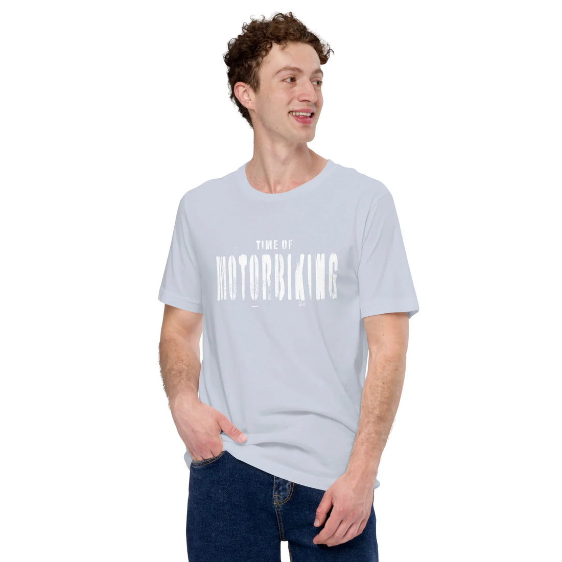 VIBES T-Shirt | MOTORBIKING (Hellblau/Weiß) * Unisex - Time Of Vibes