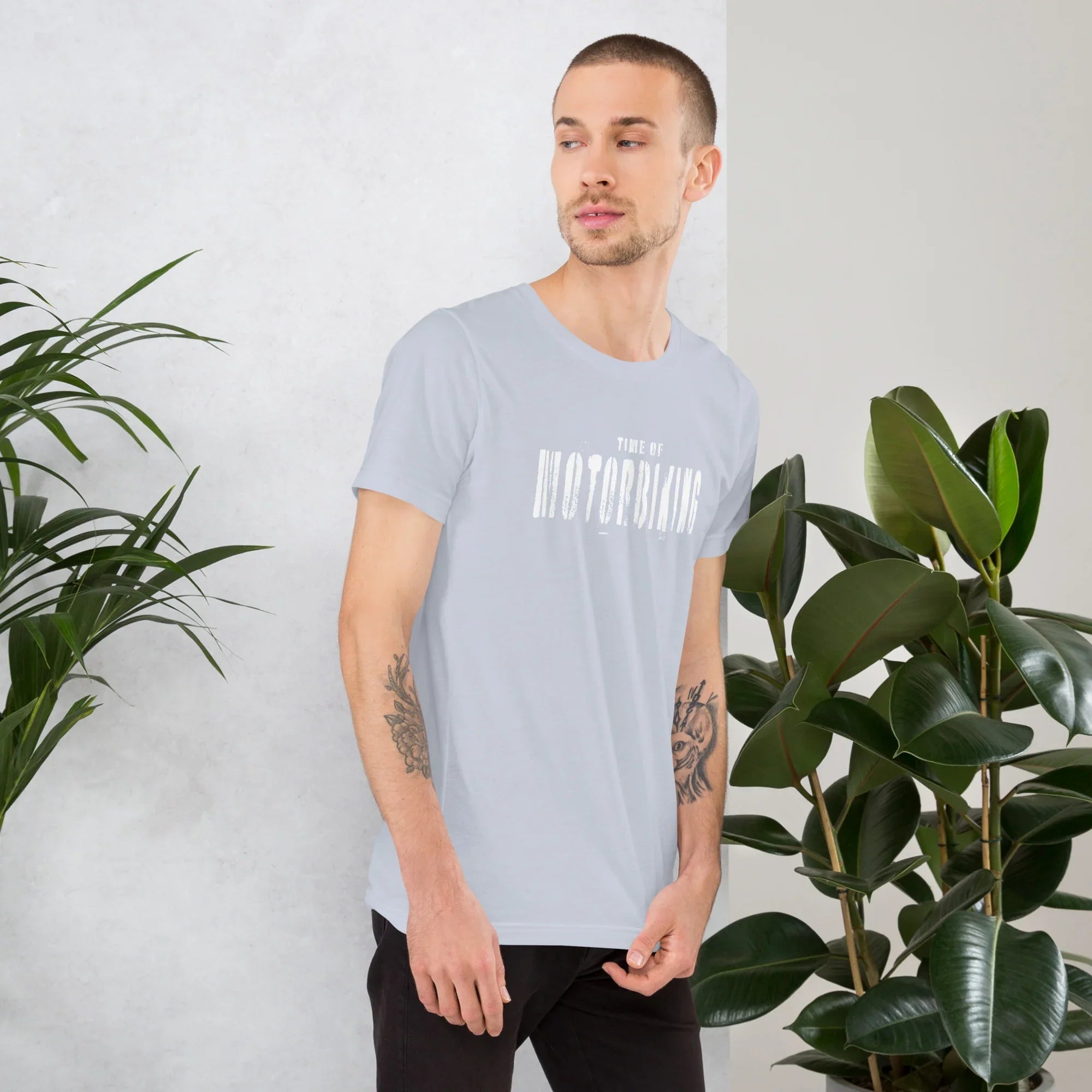 VIBES T-Shirt | MOTORBIKING (Hellblau/Weiß) * Unisex - Time Of Vibes