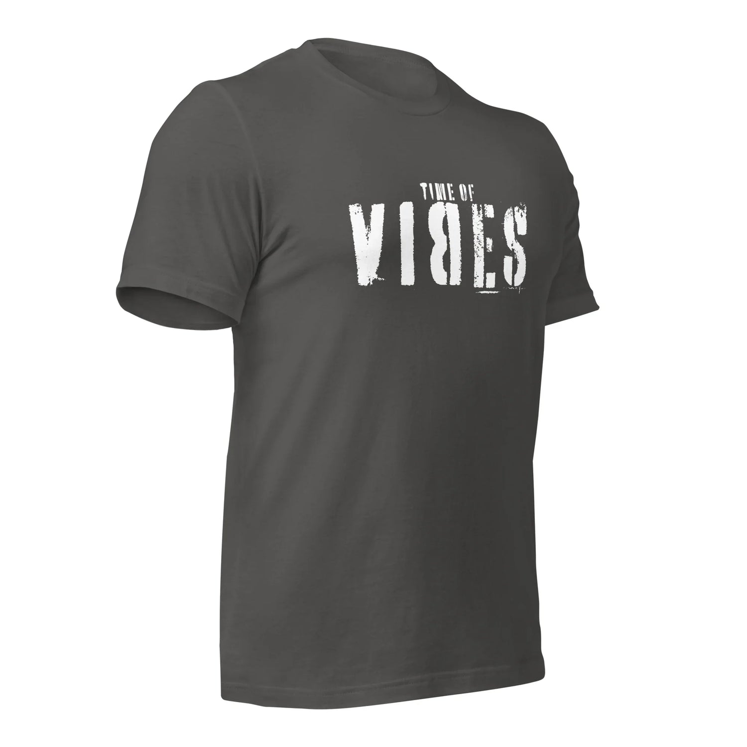 Grau-weißes T-Shirt mit Aufdruck &
