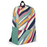 Bunter CREWILD Rucksack mit abstraktem Wellenmuster in verschiedenen Farben.